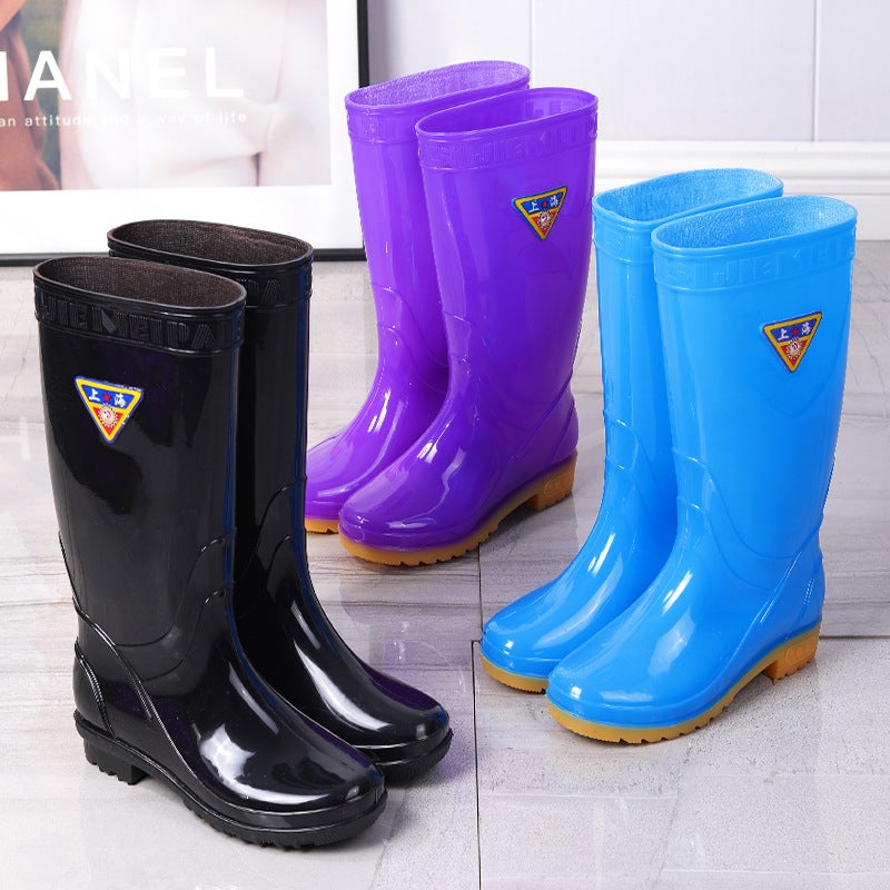 Shanghai High-Rise Women'S Rain Shoes Rainy Day Women'S Waterproof Thickened Rubber Shoes Pastoral Farming Shoes Four Seasons Water Boots Labor Protection Rain Boots - Image 3